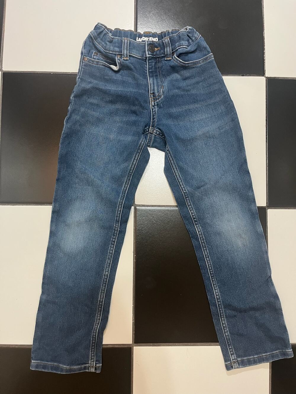 Land's End kids' blue jeans, size 8